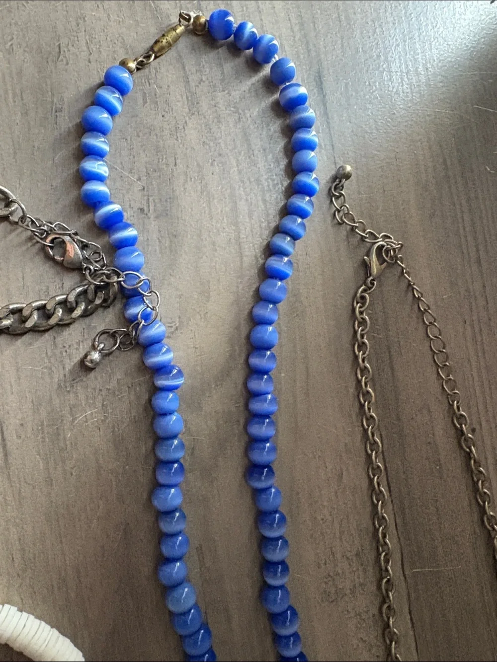 Turquoise & White Beaded Statement Necklace - Unbranded Women Jewelry